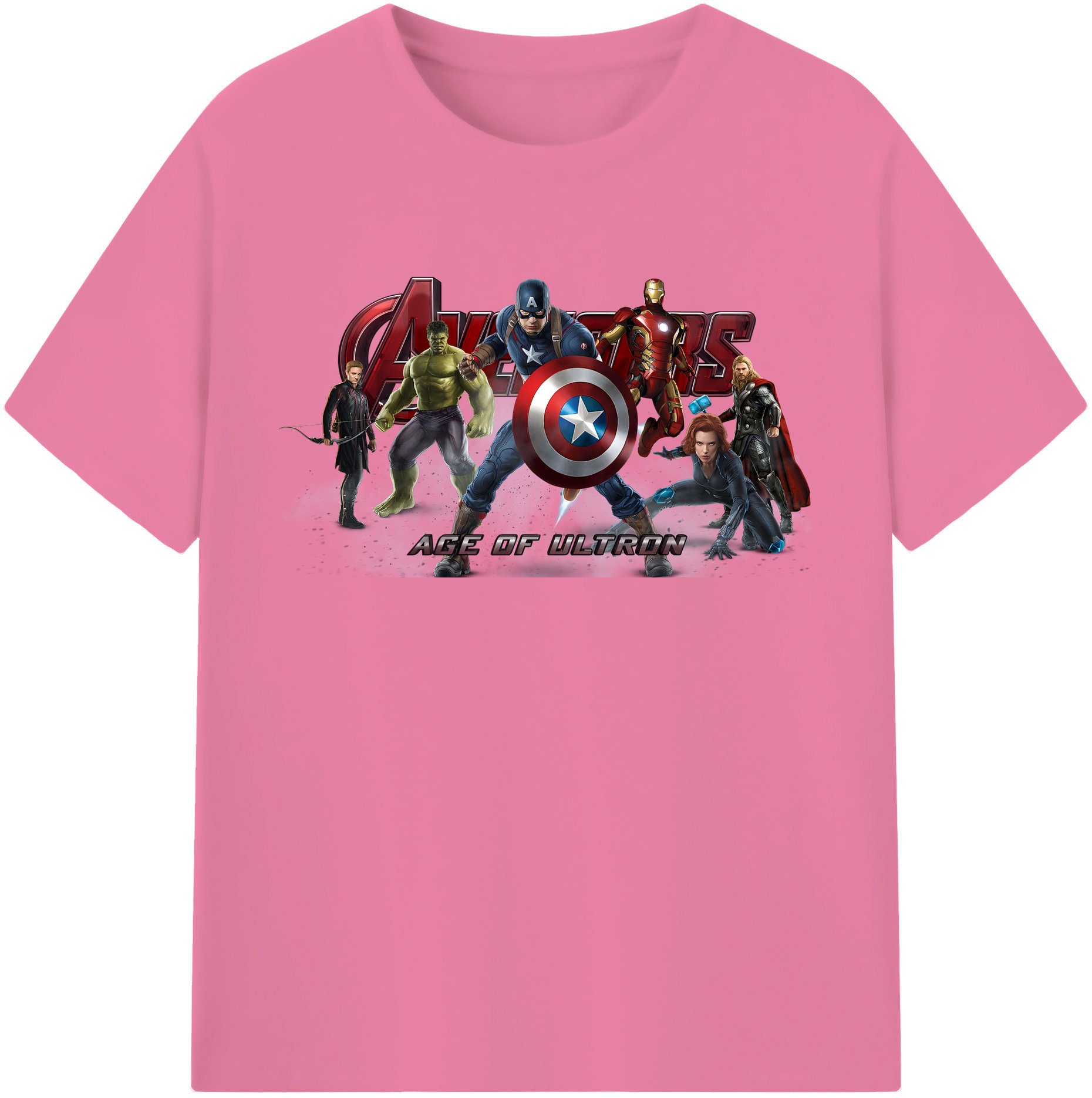 （画像用） アベンジャーズ The Avengers 綿100％半袖Tシャツ（フロントプリント）